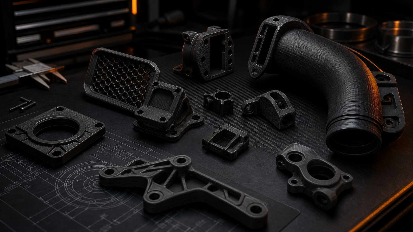 Piezas técnicas de automoción impresas en 3D